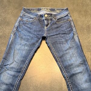 Blue Women's Skinny Jeans Size 24x34 Low rise